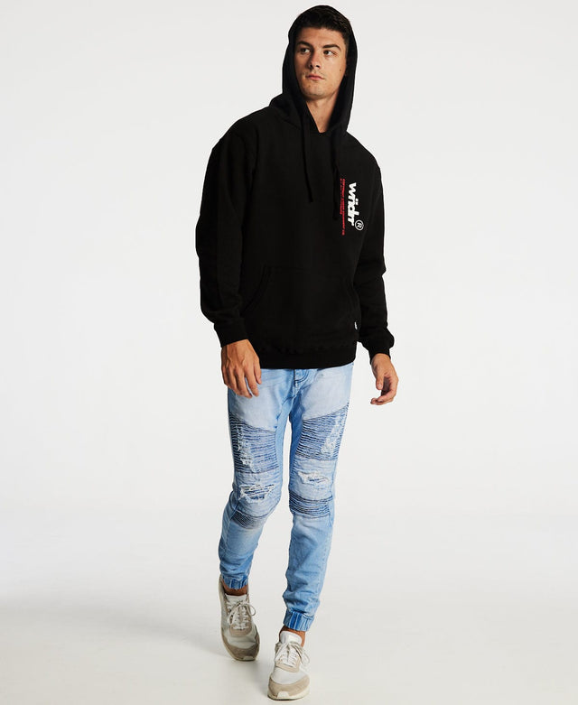 WNDRR Offset Hoodie Black