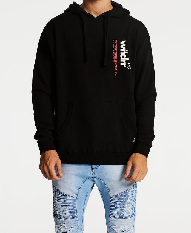 WNDRR Offset Hoodie Black