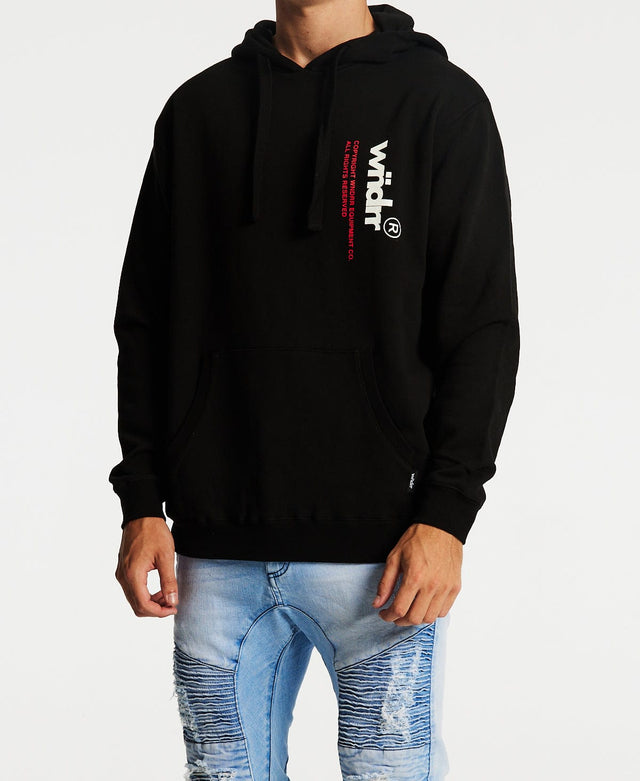 WNDRR Offset Hoodie Black