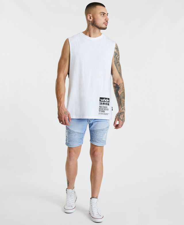 WNDRR Precision Muscle Tee White