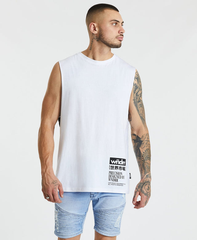 WNDRR Precision Muscle Tee White