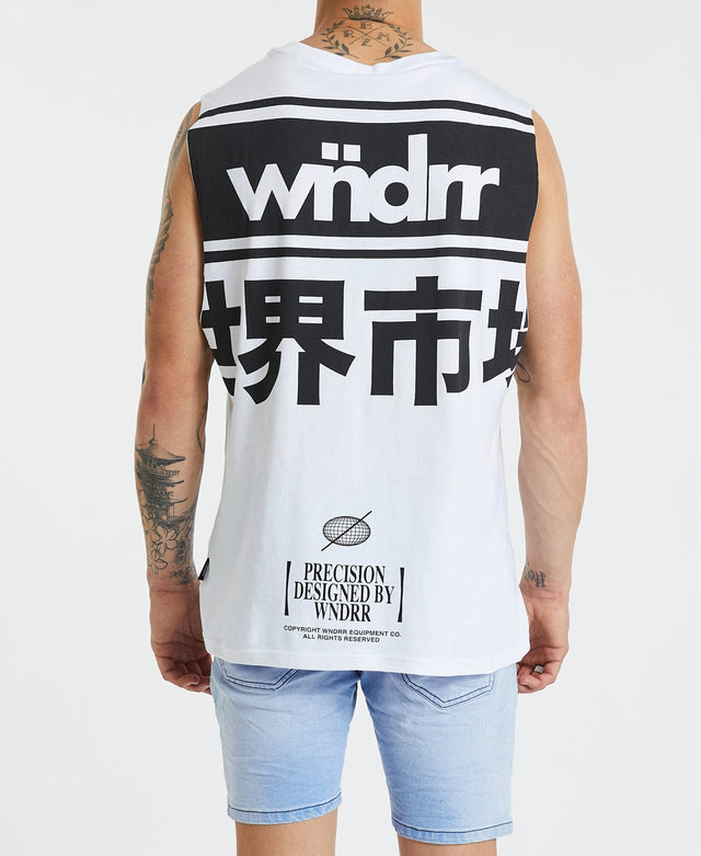 WNDRR Precision Muscle Tee White