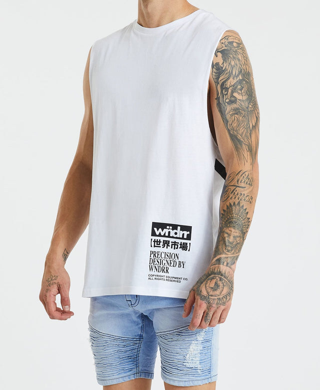 WNDRR Precision Muscle Tee White