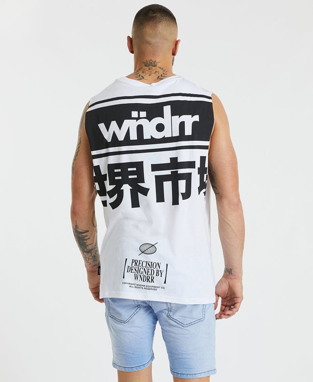 WNDRR Precision Muscle Tee White