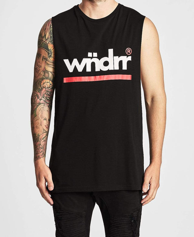 WNDRR Revive Muscle Tee Black