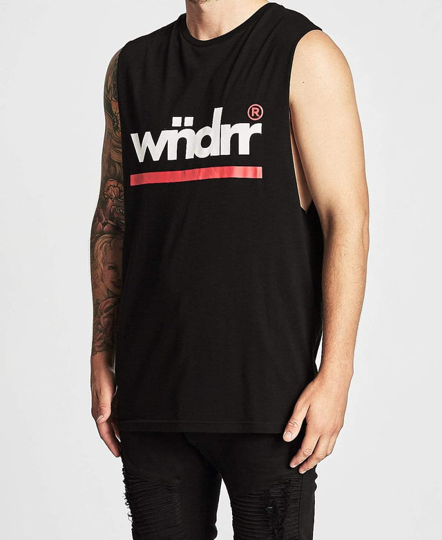 WNDRR Revive Muscle Tee Black