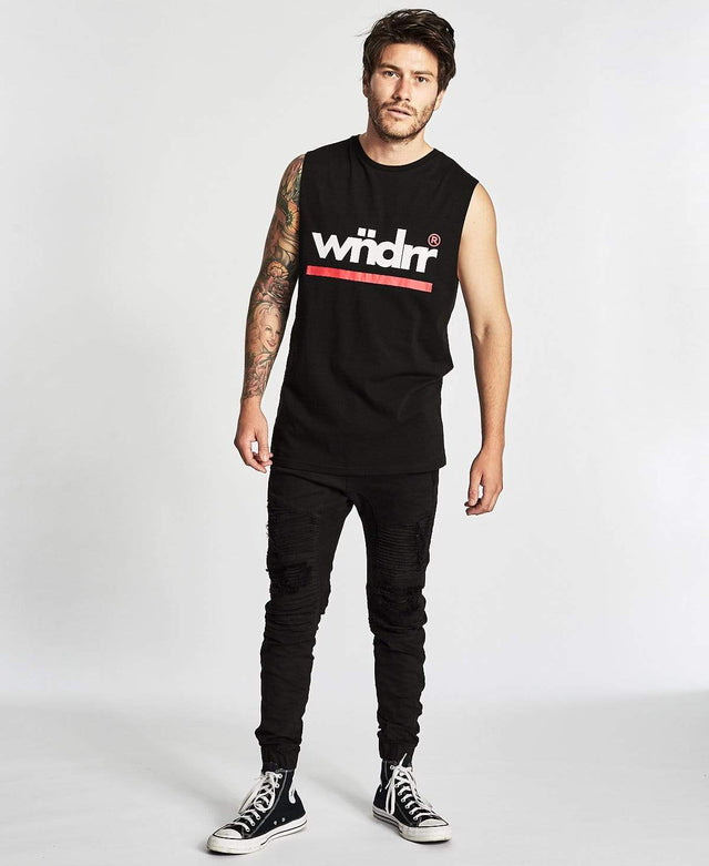 WNDRR Revive Muscle Tee Black