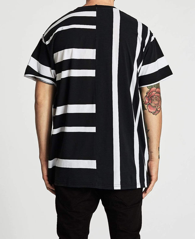 WNDRR Rift Stripe Custom Fit T-Shirt Black/White