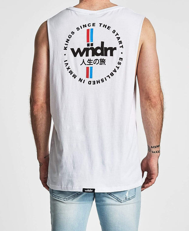 WNDRR Tourer Muscle Tee White