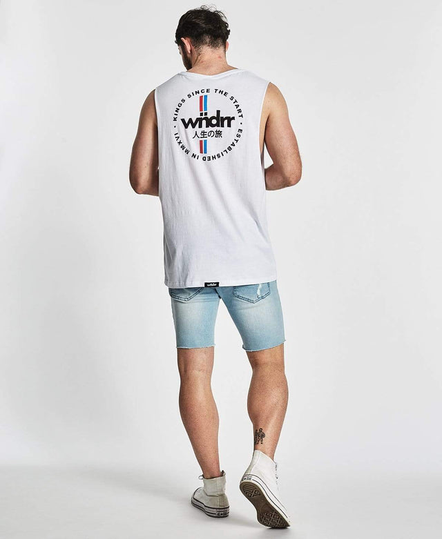 WNDRR Tourer Muscle Tee White