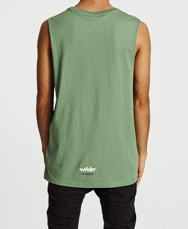WNDRR VHS Muscle Tee Olive