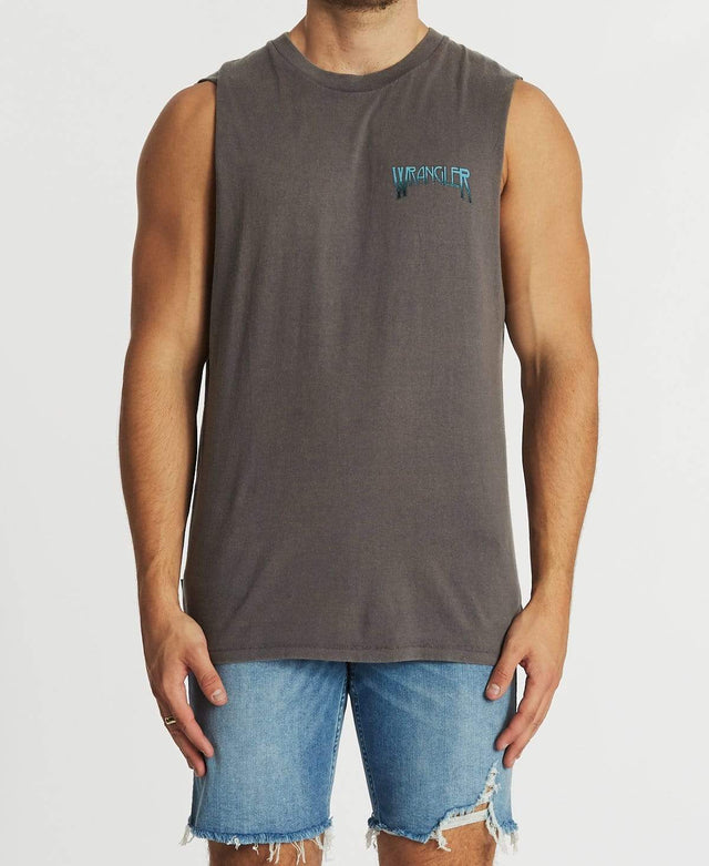 Wrangler Devil Delight Back Muscle Tee Slate