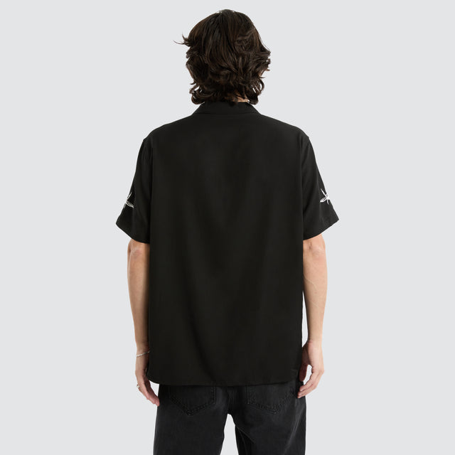 Revolver Relaxed Resort Shirt Jet Black