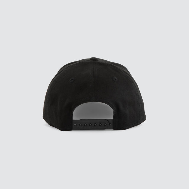 model wears Chicago W. Sox 9FORTY A-Frame Black Headwear Black - image 3