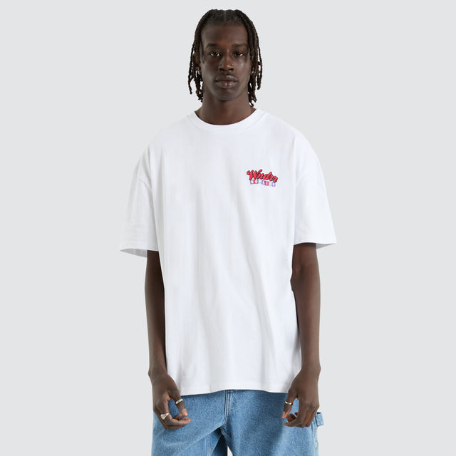 Bowling Box Fit Tee White