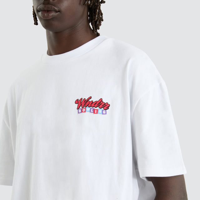 Bowling Box Fit Tee White