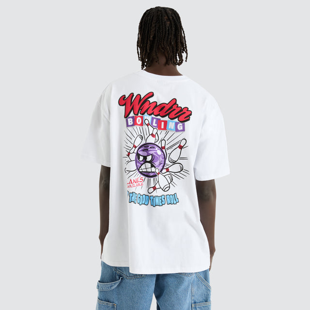 Bowling Box Fit Tee White