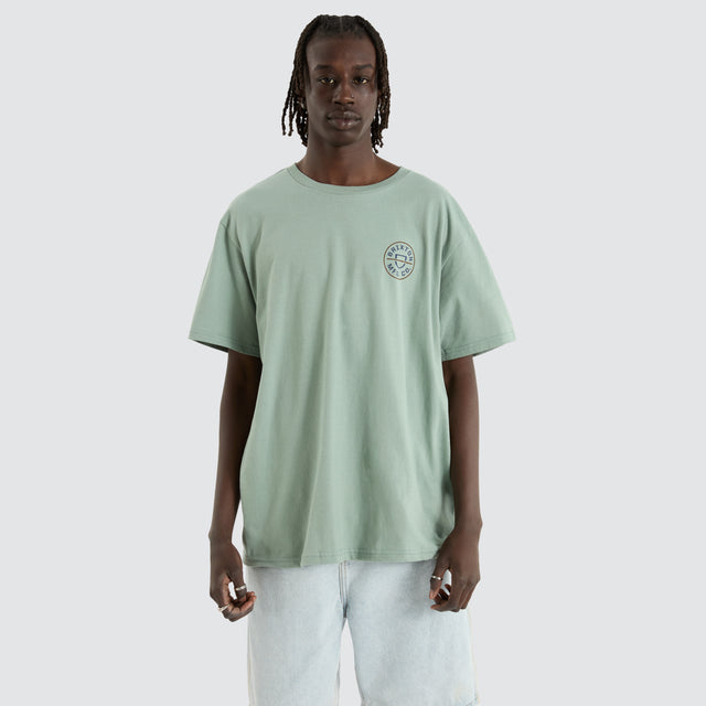 Crest II Tee Chinois Green/Washed Navy/Sepia