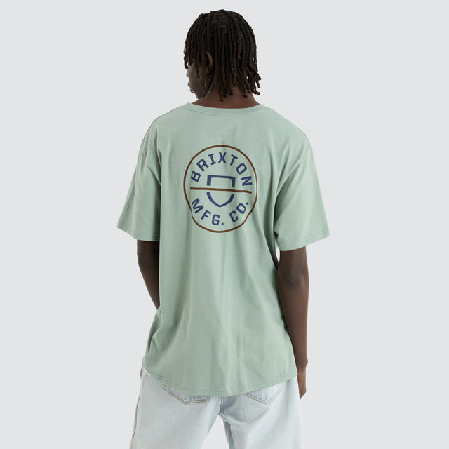 Crest II Tee Chinois Green/Washed Navy/Sepia