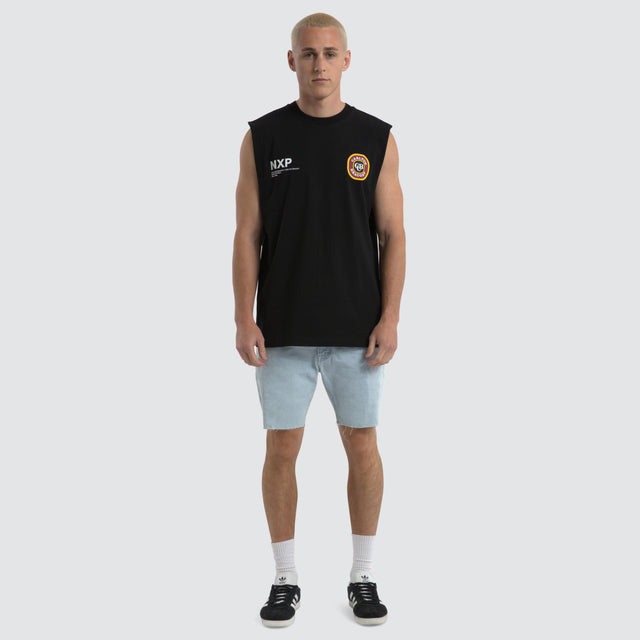 Carlton Draught Drummond Relaxed Fit Muscle Tee Jet Black