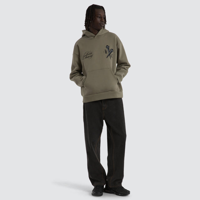 Nailed Relaxed Hoodie Khaki