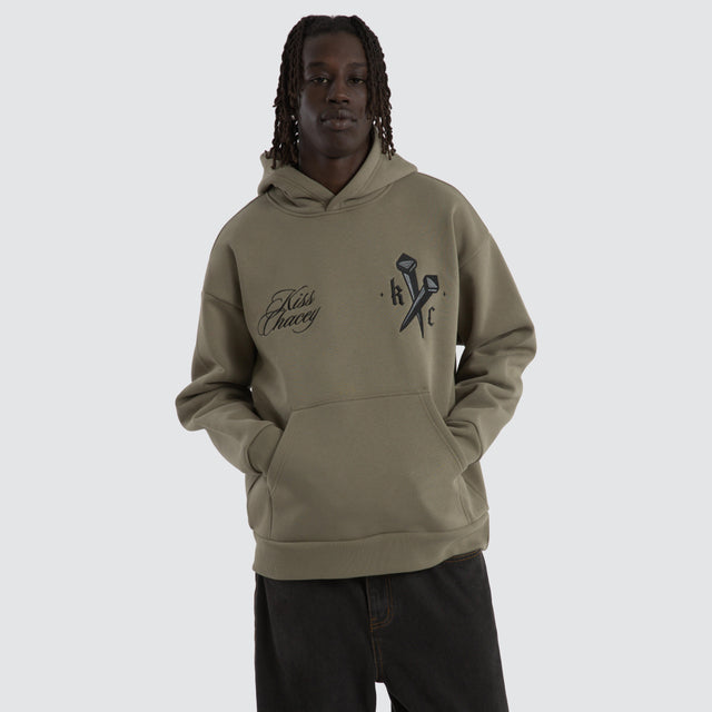 Nailed Relaxed Hoodie Khaki