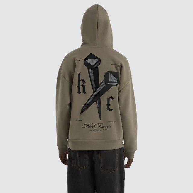 Nailed Relaxed Hoodie Khaki