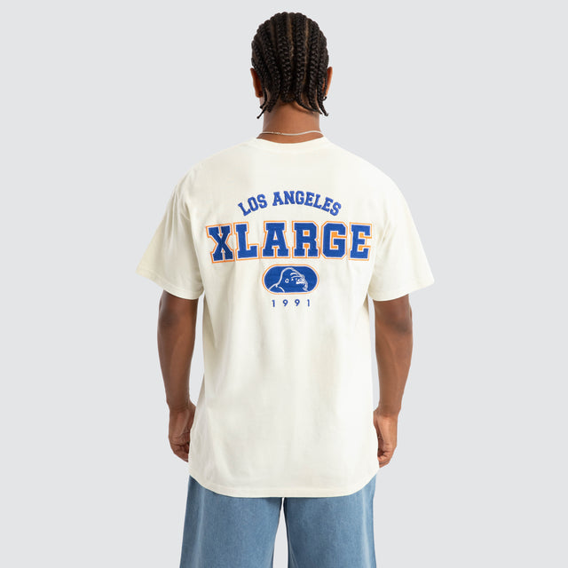 College Box Fit Tee Vintage White