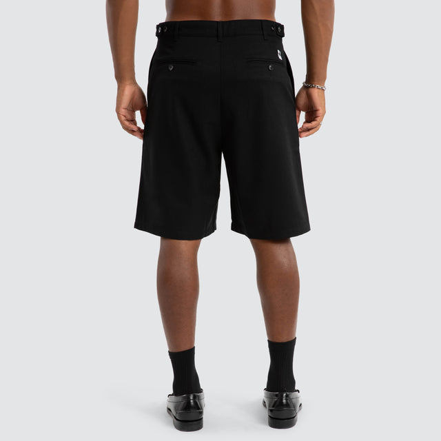 Amplify Pleated Short Black