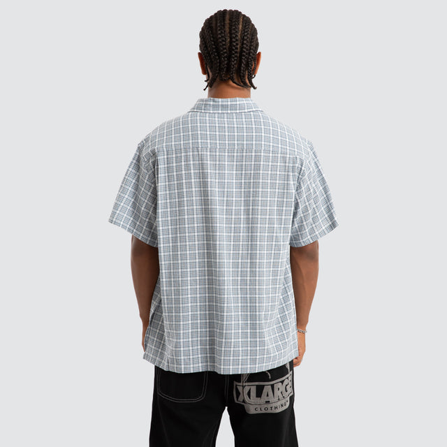 Wall Check Short Sleeve Shirt Blue