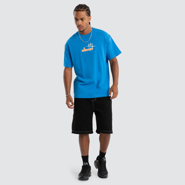 Jewel Case Box Fit Tee Bright Blue