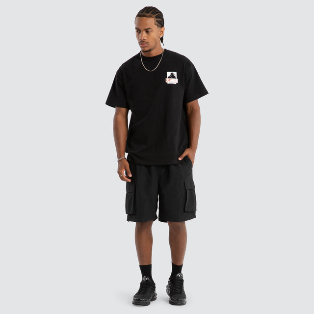 91 Nylon Cargo Short Black