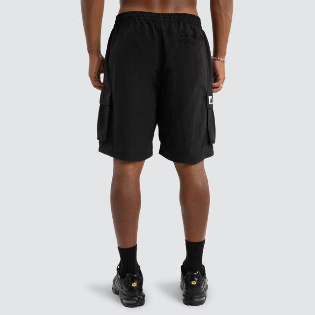 91 Nylon Cargo Short Black