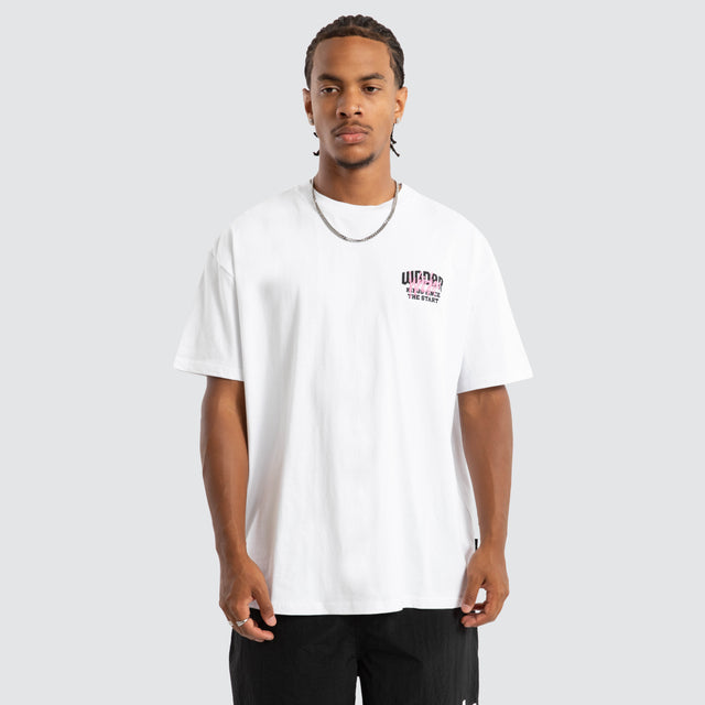 Top Tier Box Fit Tee White