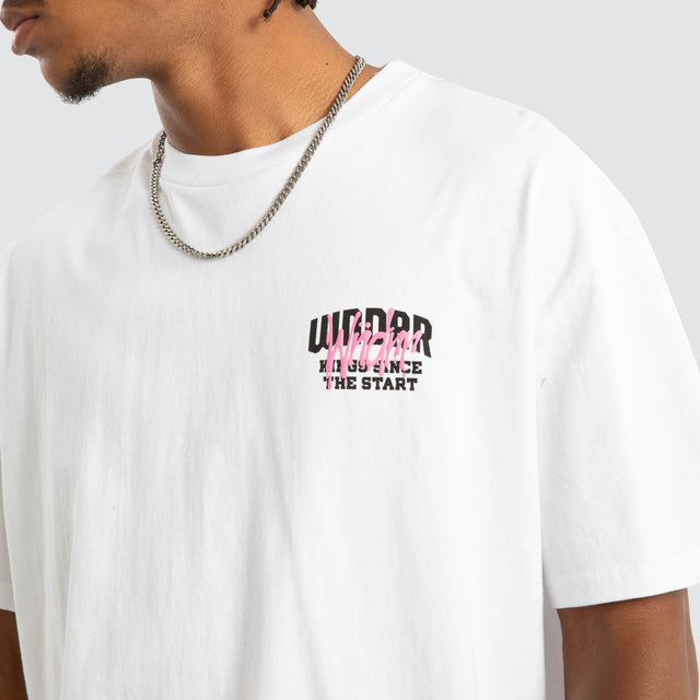 Top Tier Box Fit Tee White