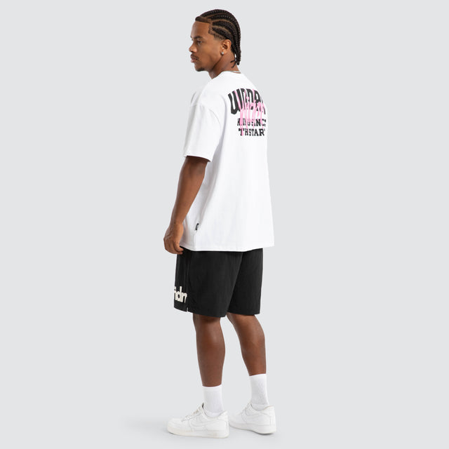 Top Tier Box Fit Tee White