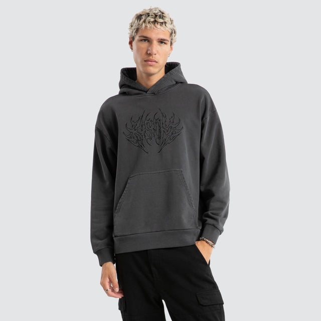 Descend Relaxed Hoodie Pigment Asphalt