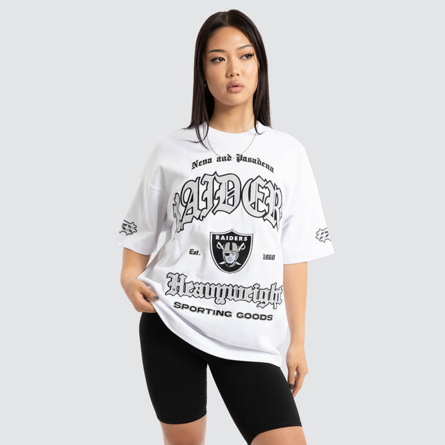 Las Vegas Raiders Coach Loopback Tee White