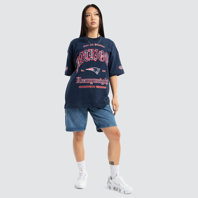 New England Patriots Coach Loopback Tee Navy