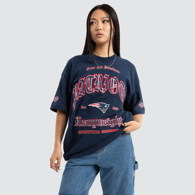 New England Patriots Coach Loopback Tee Navy