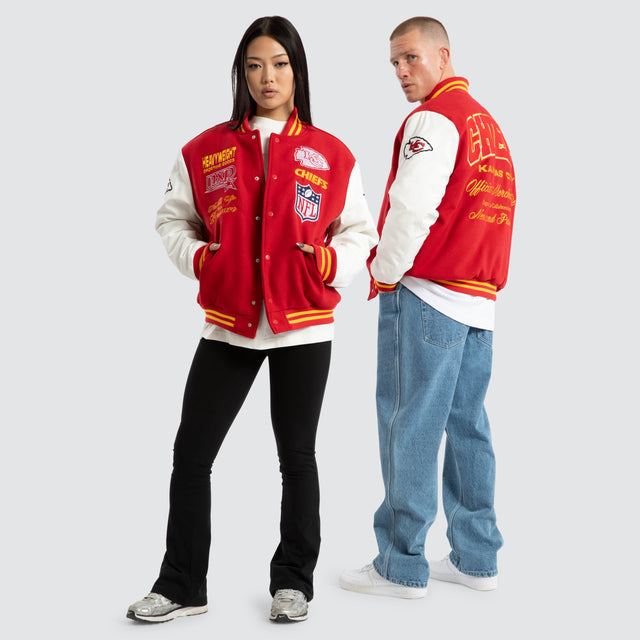 Kansas City Chiefs Huddle Varsity Jacket Red/White