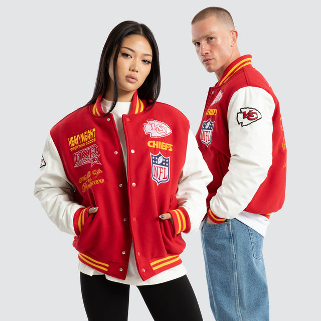 Kansas City Chiefs Huddle Varsity Jacket Red/White