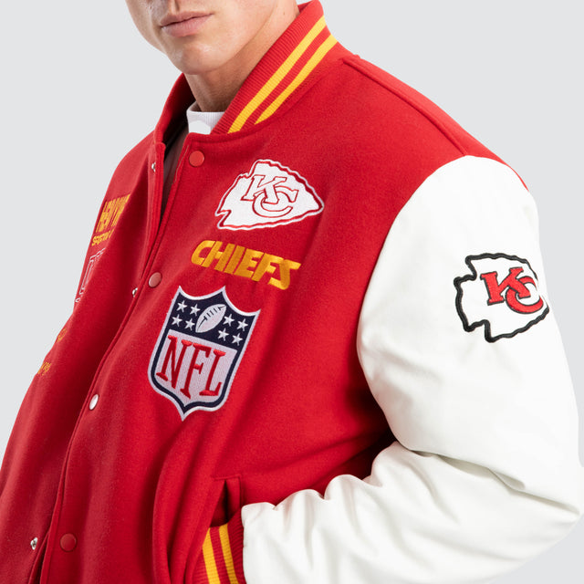 Kansas City Chiefs Huddle Varsity Jacket Red/White