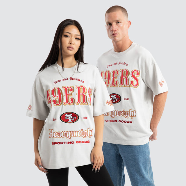 San Francisco 49ers Coach Loopback Tee Glacier Grey