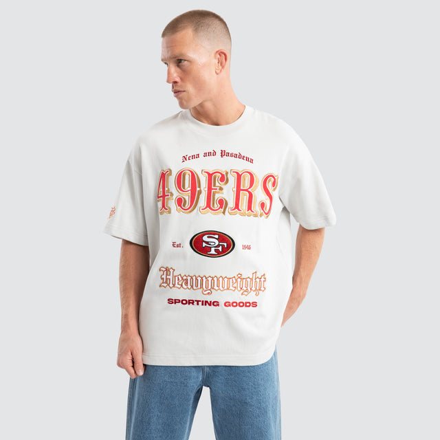 San Francisco 49ers Coach Loopback Tee Glacier Grey