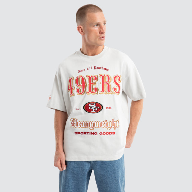 San Francisco 49ers Coach Loopback Tee Glacier Grey