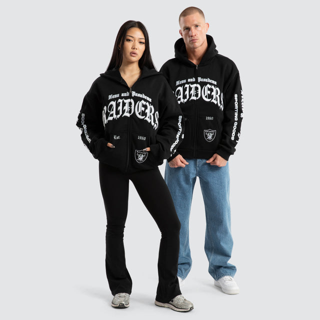 Las Vegas Raiders Coach Zip Hoodie Jet Black