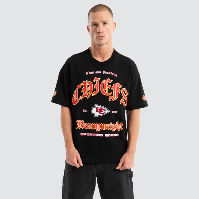 Kansas City Chiefs Coach Loopback Tee Jet Black