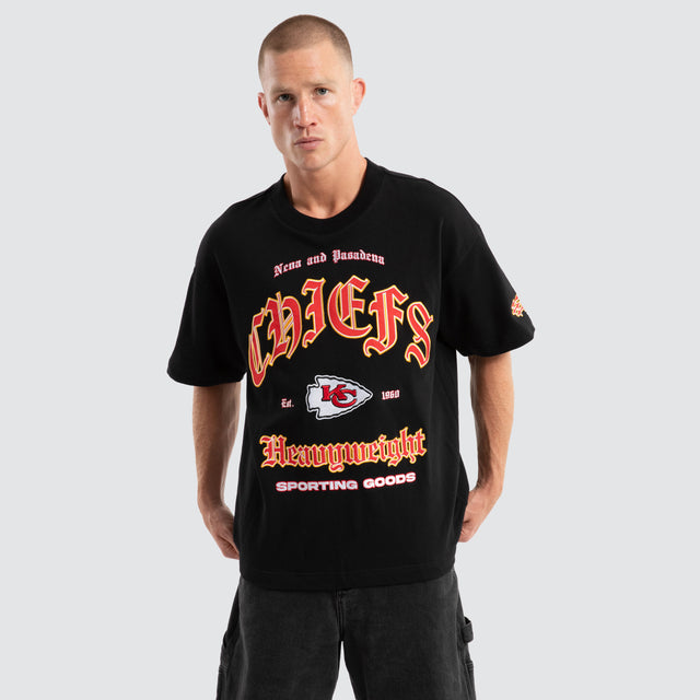 Kansas City Chiefs Coach Loopback Tee Jet Black