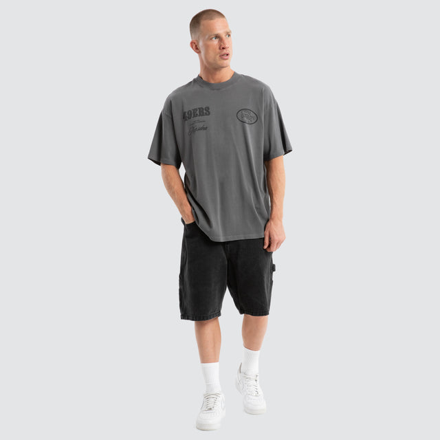 San Francisco 49ers Defence Raptor Tee Pigment Charcoal